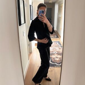 Roberto Cavalli Just Cavalli Brocade Satin Textured Black Blazer Size M